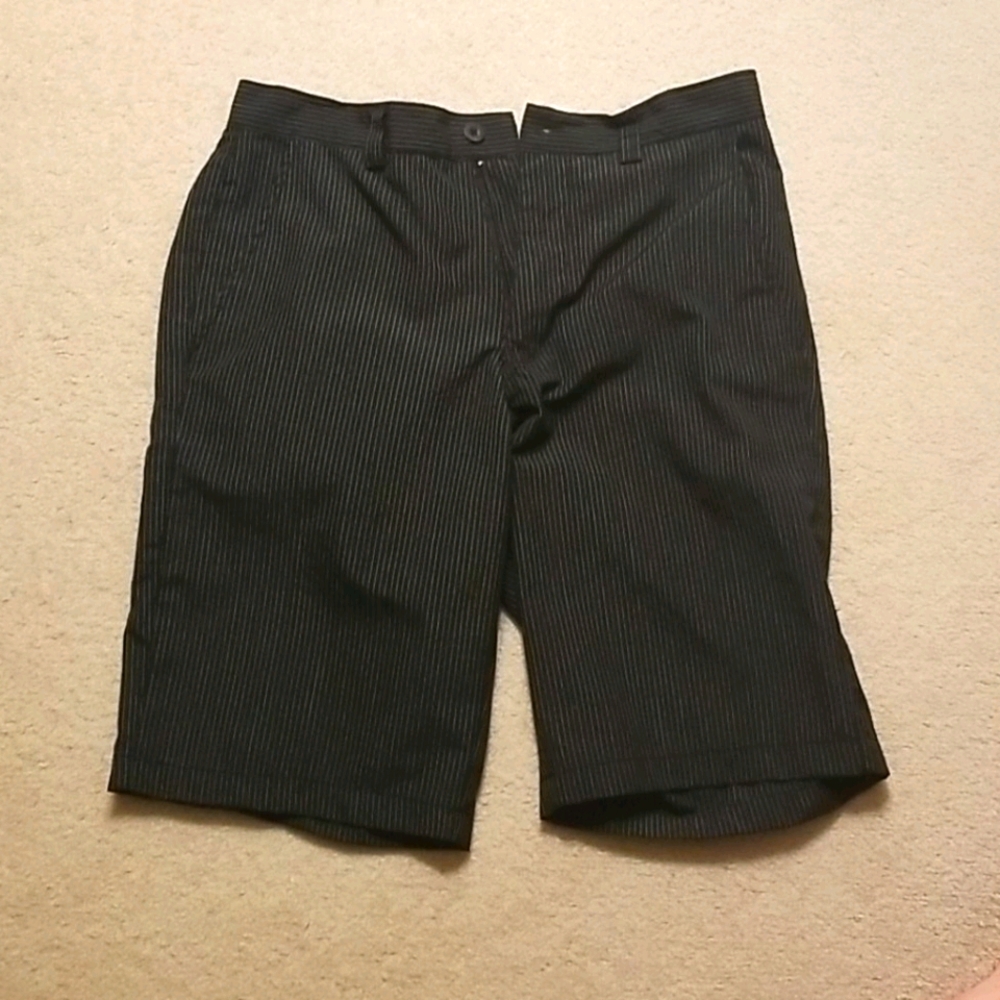 Taint Denim Black Stripped Shorts